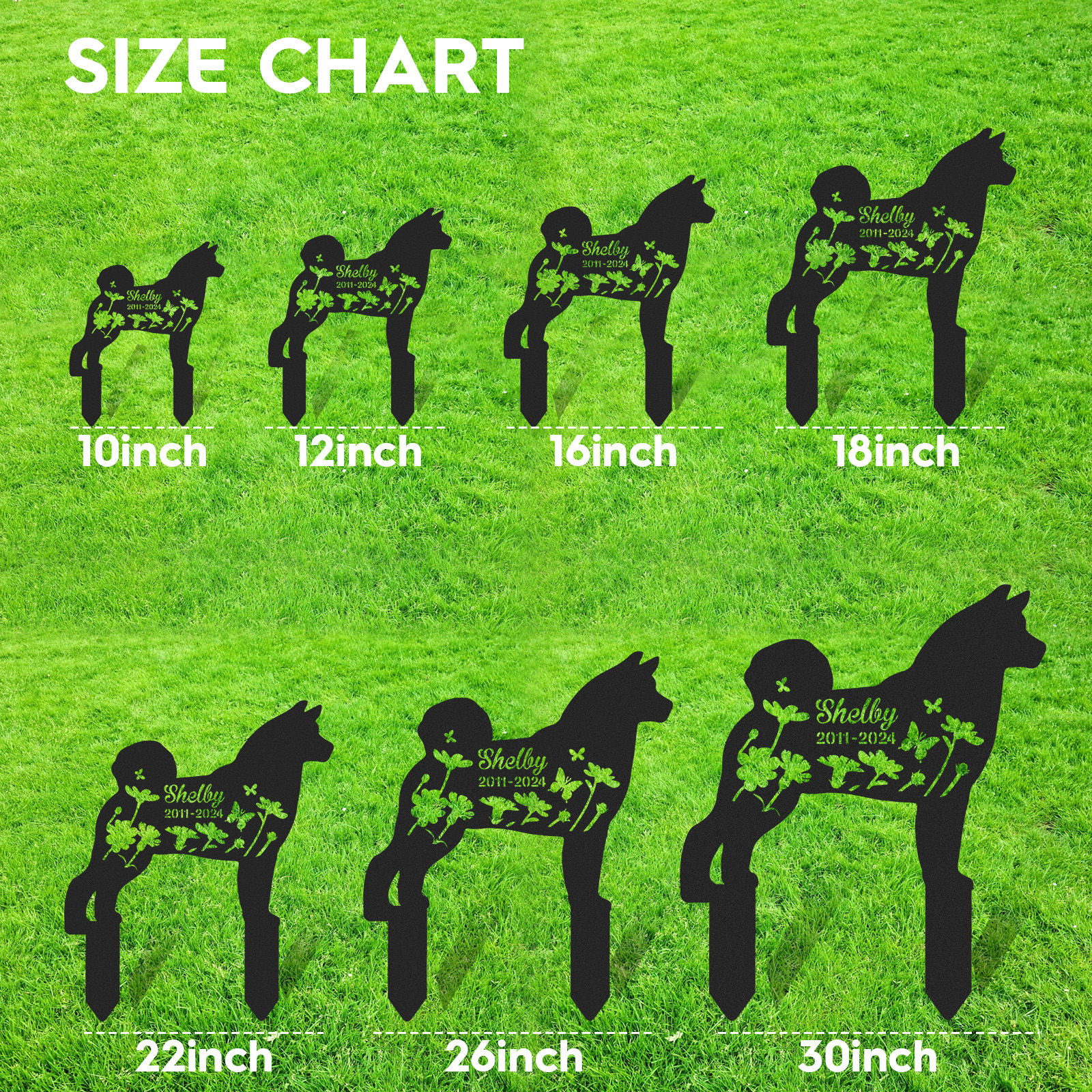 Custom Akita Dog Memorial Stake, Dog Loss Gift, Pet Grave Marker, Dog Remembrance Stake, Garden Sign, Yard Decor, Dog Lover Gift