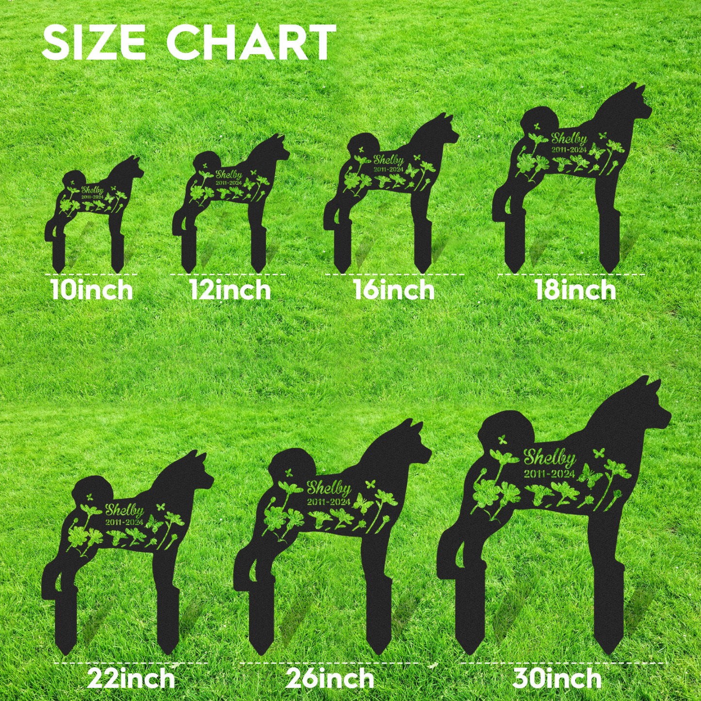 Custom Akita Dog Memorial Stake, Dog Loss Gift, Pet Grave Marker, Dog Remembrance Stake, Garden Sign, Yard Decor, Dog Lover Gift