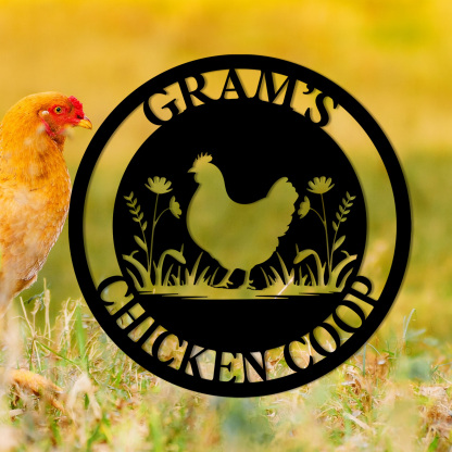 Custom Chicken Coop Sign,Chicken Coop Name Sign,Farm Chicken Coop Wall Sign,Hen House Metal Decor, Hen House Decor,Chicken Lover Gift