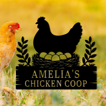 Custom Chicken Coop Sign,Chicken Coop Name Sign,Farm Chicken Coop Wall Sign,Hen House Metal Decor, Hen House Decor,Chicken Lover Gift
