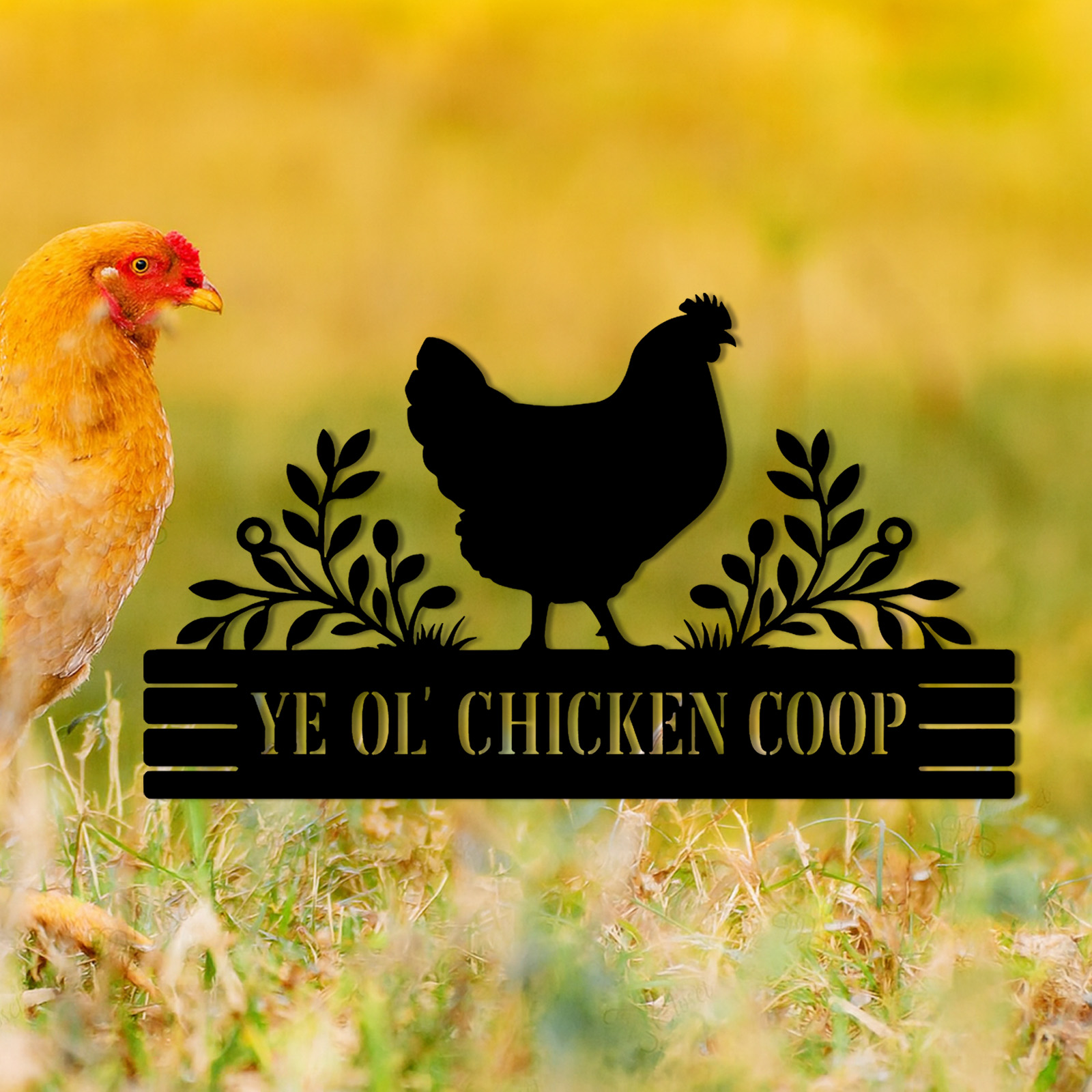 Custom Chicken Coop Sign,Chicken Coop Name Sign,Farm Chicken Coop Wall Sign,Hen House Metal Decor, Hen House Decor,Chicken Lover Gift