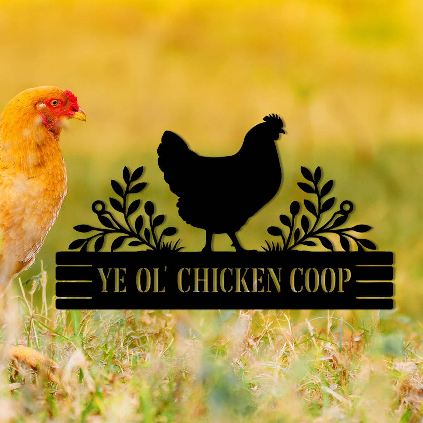 Custom Chicken Coop Sign,Chicken Coop Name Sign,Farm Chicken Coop Wall Sign,Hen House Metal Decor, Hen House Decor,Chicken Lover Gift