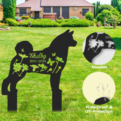 Custom Akita Dog Memorial Stake, Dog Loss Gift, Pet Grave Marker, Dog Remembrance Stake, Garden Sign, Yard Decor, Dog Lover Gift