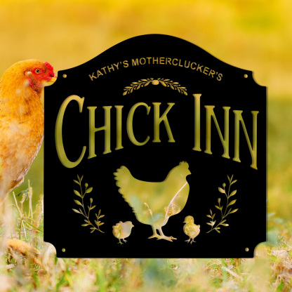 Custom Chicken Coop Sign,Chicken Coop Name Sign,Farm Chicken Coop Wall Sign,Hen House Metal Decor, Hen House Decor,Chicken Lover Gift
