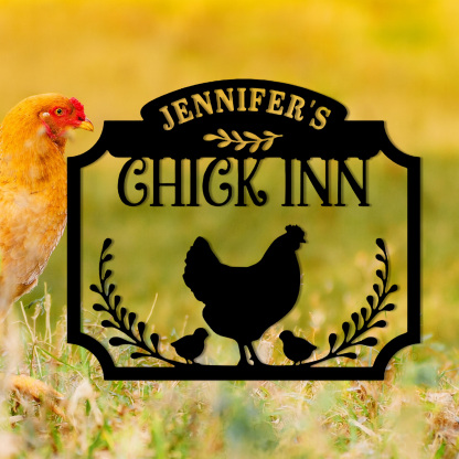 Custom Chicken Coop Sign,Chicken Coop Name Sign,Farm Chicken Coop Wall Sign,Hen House Metal Decor, Hen House Decor,Chicken Lover Gift