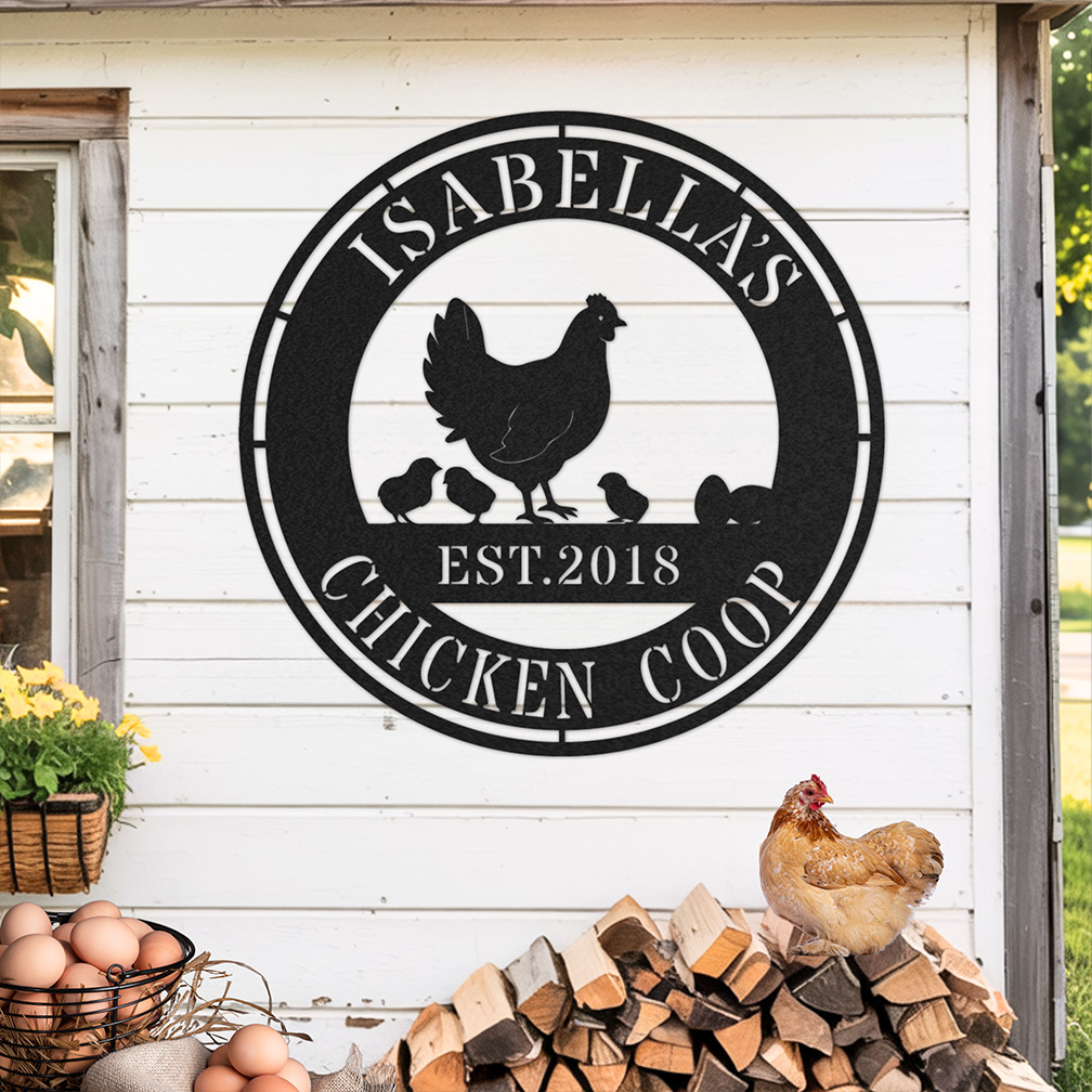 Custom Metal Signs Chicken Coop Signs for Farm Yard Decor