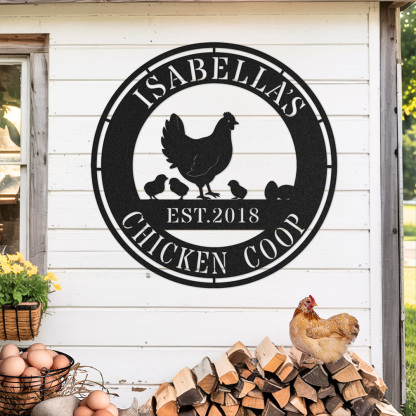Custom Metal Signs Chicken Coop Signs for Farm Yard Decor 