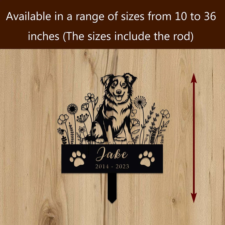 Custom Dog Memorial Stake, Pet Design Garden Sign, Gift for Pet, Dog Grave Marker, Personalized Dog Garden Sign, Pet Loss Gift