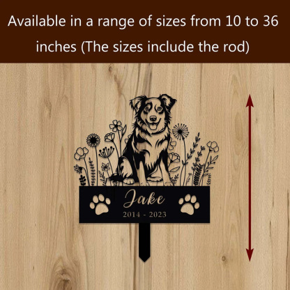 Custom Dog Memorial Stake, Pet Design Garden Sign, Gift for Pet, Dog Grave Marker, Personalized Dog Garden Sign, Pet Loss Gift