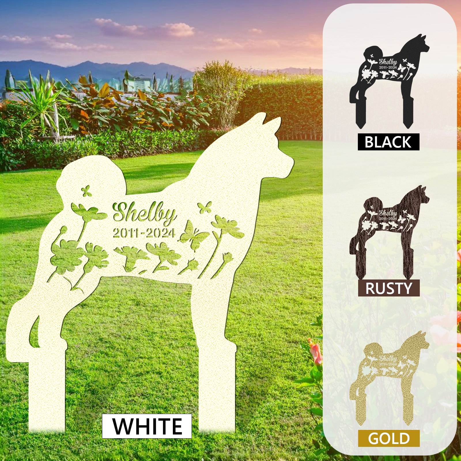Custom Akita Dog Memorial Stake, Dog Loss Gift, Pet Grave Marker, Dog Remembrance Stake, Garden Sign, Yard Decor, Dog Lover Gift
