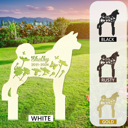 Custom Akita Dog Memorial Stake, Dog Loss Gift, Pet Grave Marker, Dog Remembrance Stake, Garden Sign, Yard Decor, Dog Lover Gift