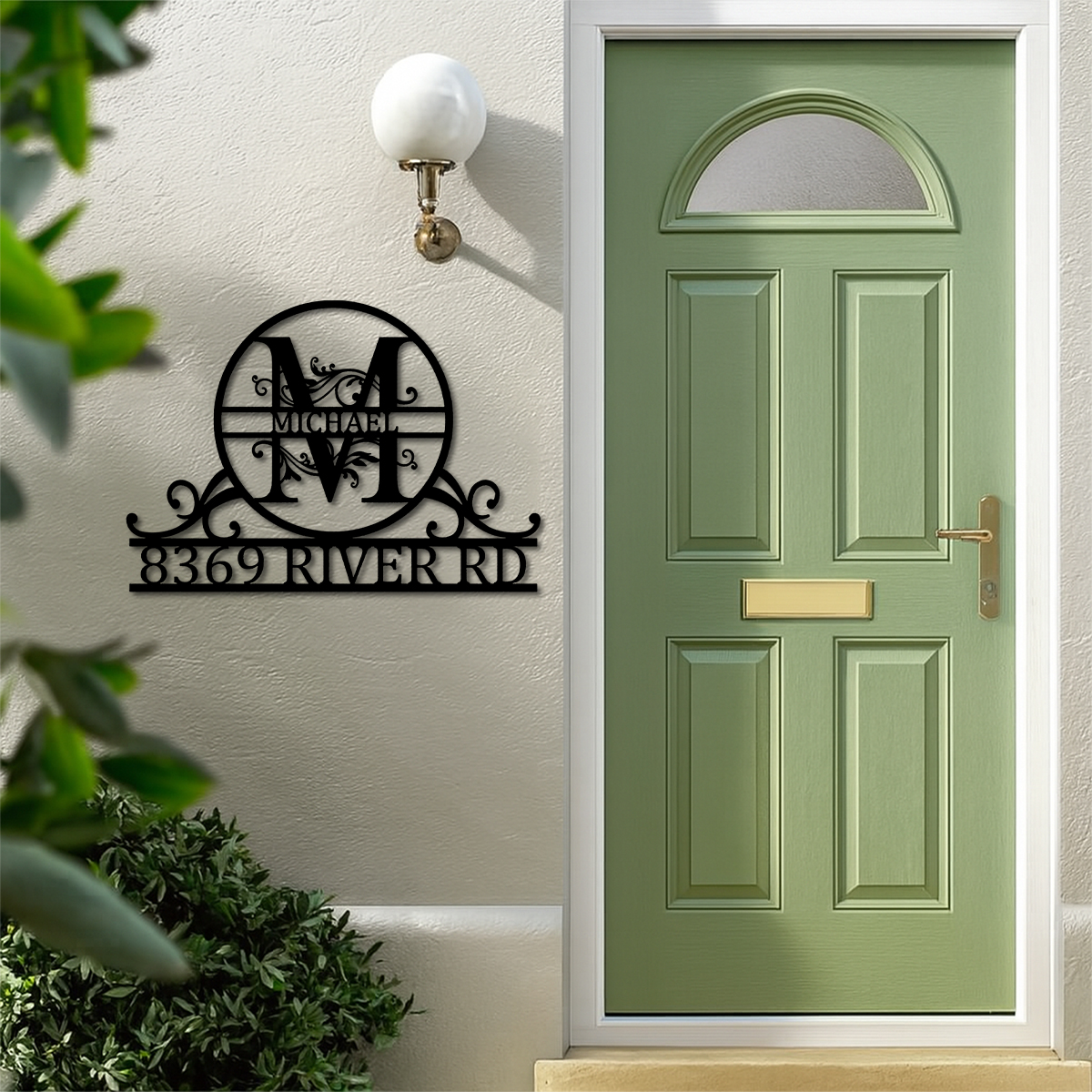 Personalized Metal Address Sign, Custom Metal House Number Sign, Metal Street Address Plaque Outdoor Wall Art, Front Door Wall Hanger Signs