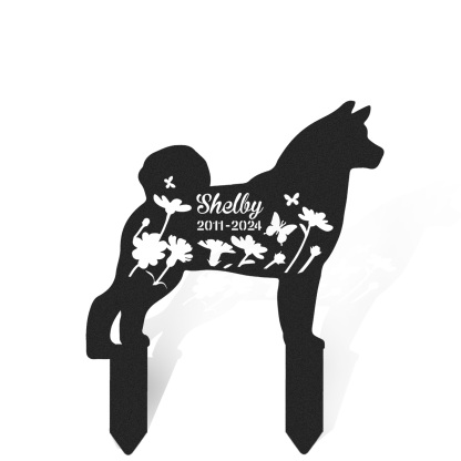 Custom Akita Dog Memorial Stake, Dog Loss Gift, Pet Grave Marker, Dog Remembrance Stake, Garden Sign, Yard Decor, Dog Lover Gift