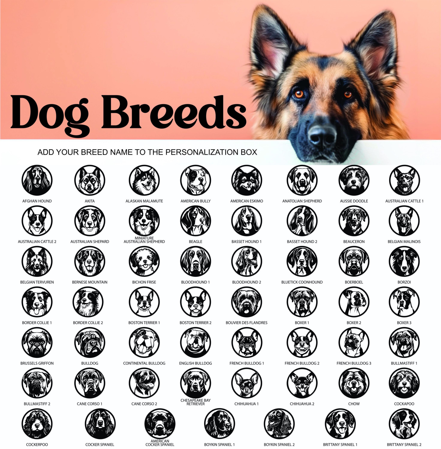 Personalized Dog Name Sign, Custom Metal Pet Sign for Labrador, French Bulldog, Corgi