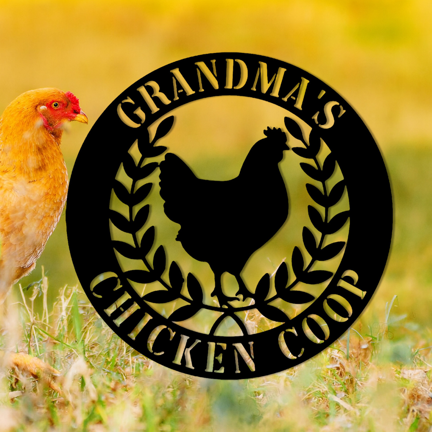 Custom Chicken Coop Sign,Chicken Coop Name Sign,Farm Chicken Coop Wall Sign,Hen House Metal Decor, Hen House Decor,Chicken Lover Gift