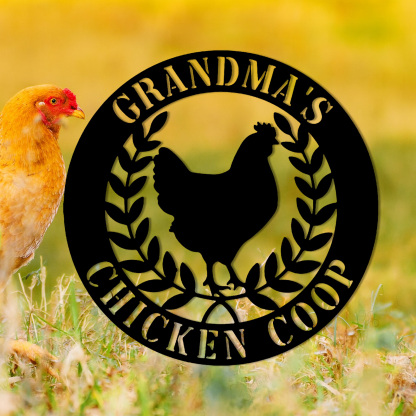 Custom Chicken Coop Sign,Chicken Coop Name Sign,Farm Chicken Coop Wall Sign,Hen House Metal Decor, Hen House Decor,Chicken Lover Gift