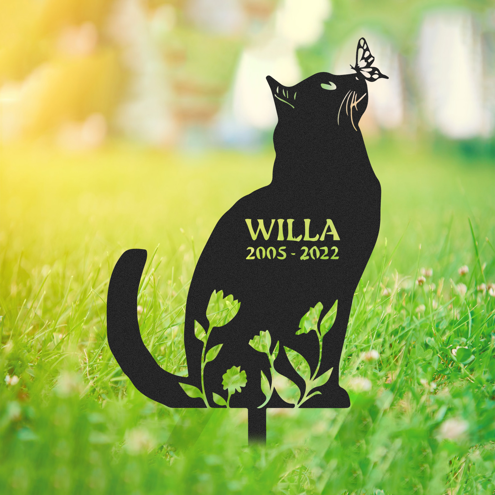 Personalized Garden Stake, Garden Decor, Yard Art, Gift for Her, Cat Loss, Sympathy Gift