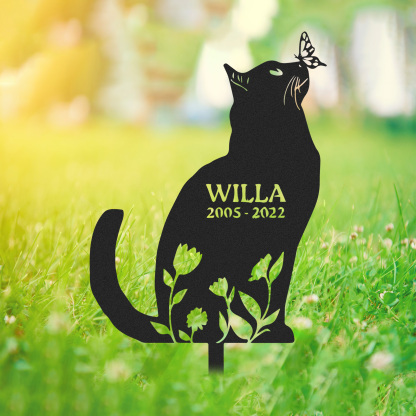 Personalized Garden Stake, Garden Decor, Yard Art, Gift for Her, Cat Loss, Sympathy Gift