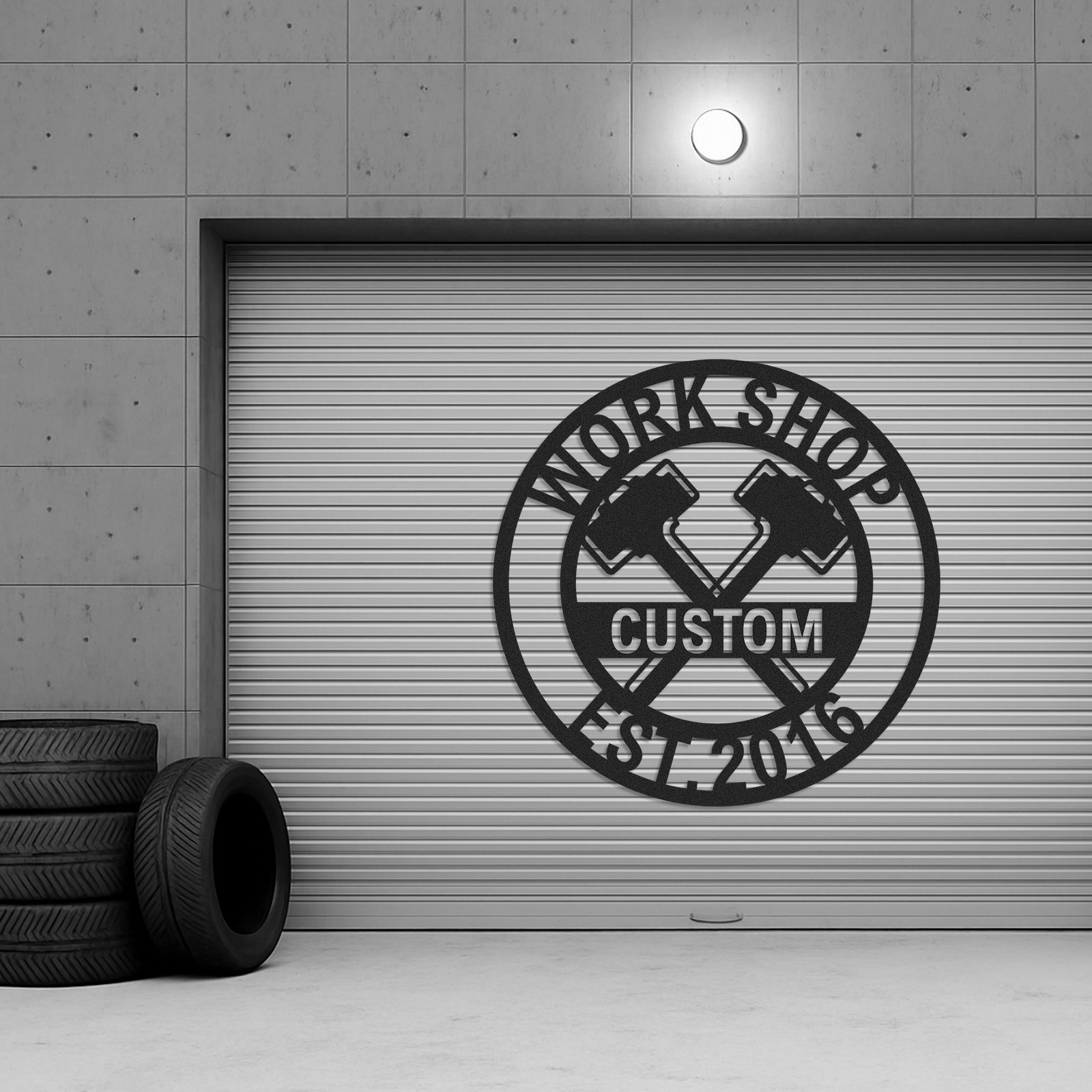 Custom Ranch Axe Sign, Personalized Metal Ranch Decor, Rustic Cabin Workshop Sign, Ranch House Gift