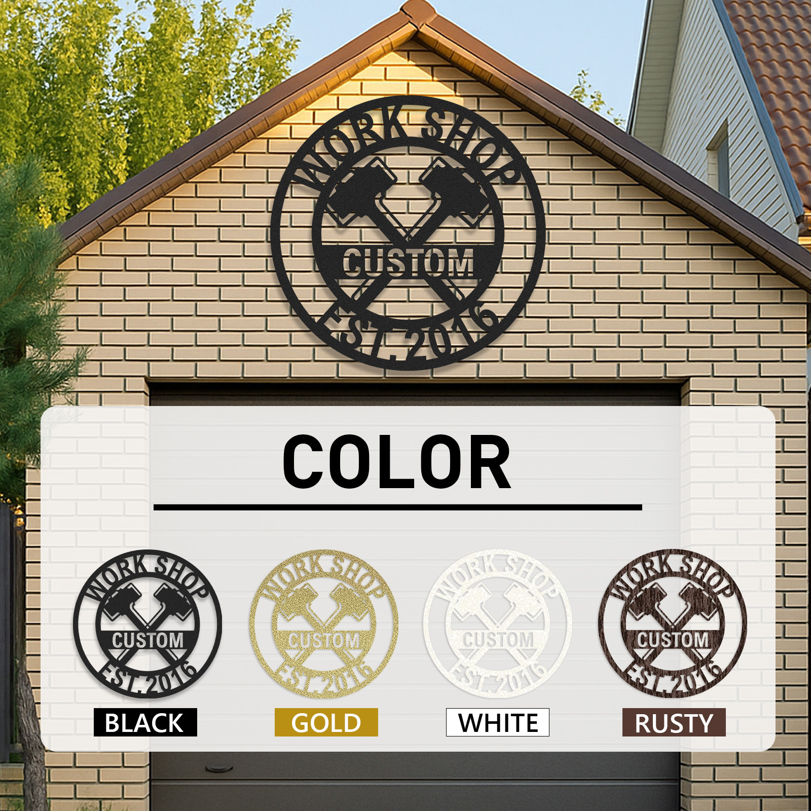 Custom Ranch Axe Sign, Personalized Metal Ranch Decor, Rustic Cabin Workshop Sign, Ranch House Gift