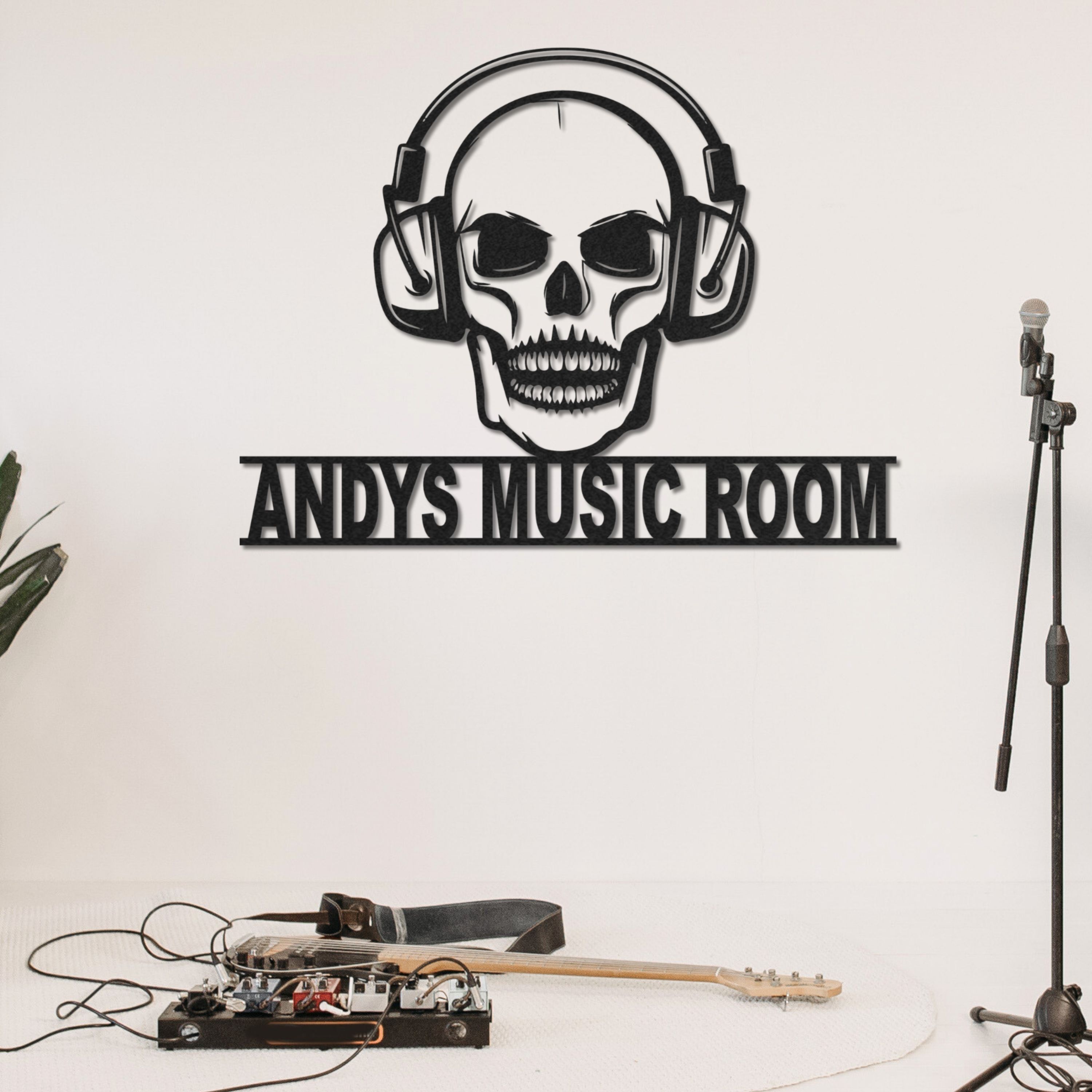 Customized Metal Sign, Personalized Musical Theme Metal Sign, Guitar W