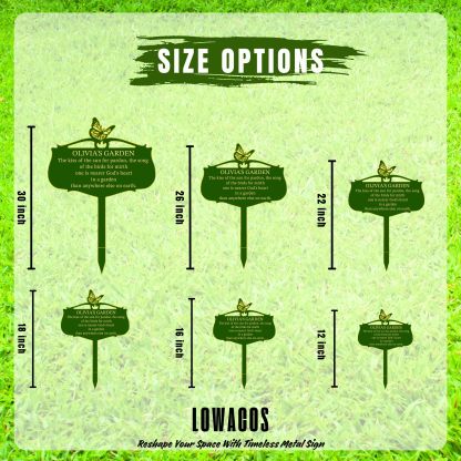 Personalized Garden Metal Sign, Custom Garden Stake, Vintage Yard Art with Stakes, Outdoor Decor Gift for Plant Lovers