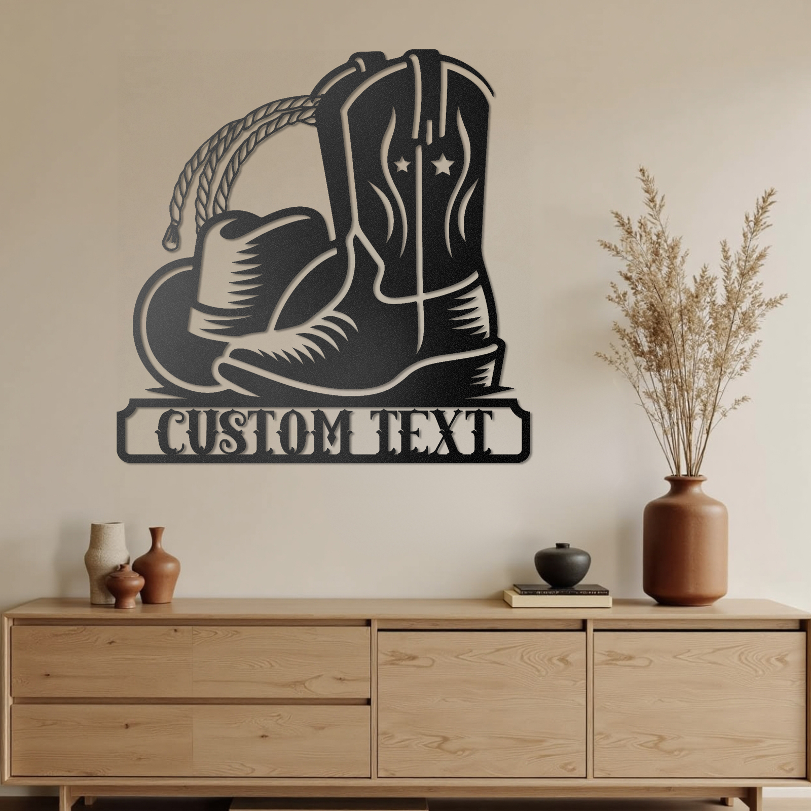Personalized Cowboy Metal Sign, Western Wall Decor, Rustic Cowboy Riding Wall Art, Metal Outdoor Wall Art,  Rustic Country Western Decor for Bedroom Living Room Bathroom, Customized Gifts Color08