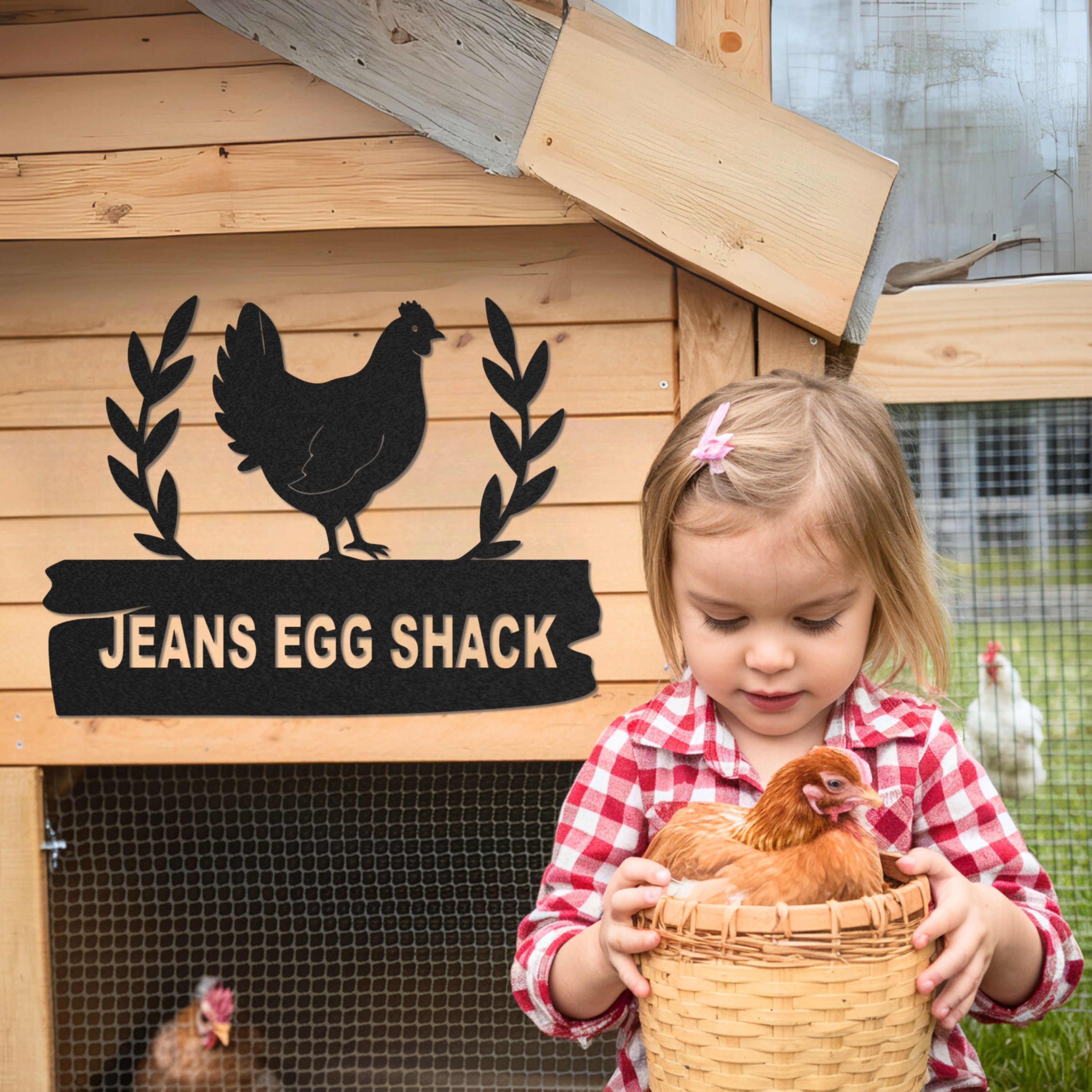 Personalized Chicken Coop Metal Sign, Rustic Farmhouse Wall Decor, Custom Henhouse Sign, Handmade Gift for Chicken Lovers, Poultry Business