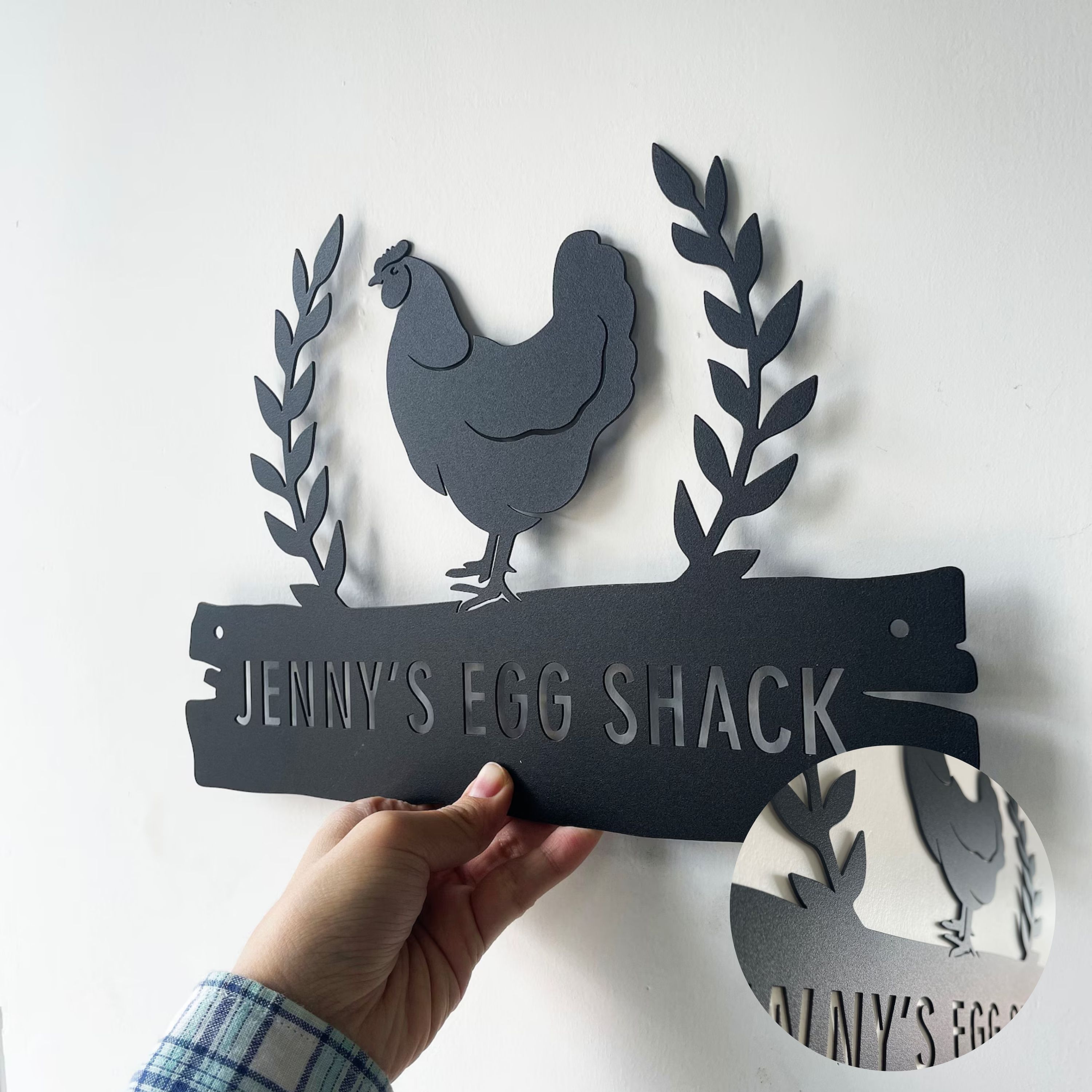 Personalized Chicken Coop Metal Sign, Rustic Farmhouse Wall Decor, Custom Henhouse Sign, Handmade Gift for Chicken Lovers, Poultry Business
