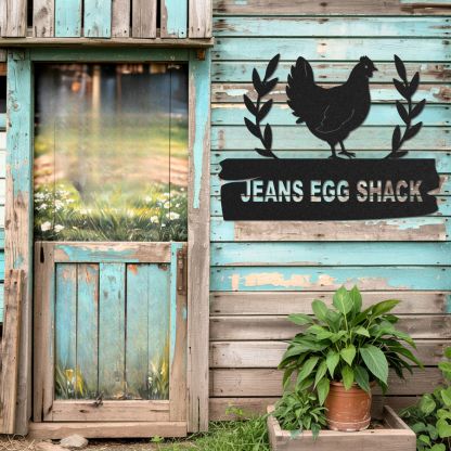 Personalized Chicken Coop Metal Sign, Rustic Farmhouse Wall Decor, Custom Henhouse Sign, Handmade Gift for Chicken Lovers, Poultry Business