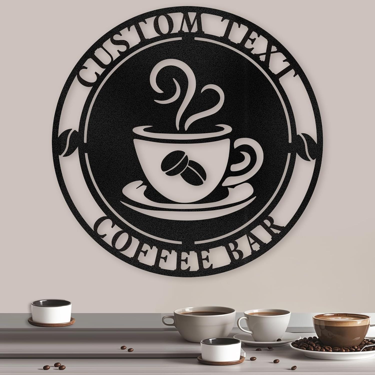Personalized Kitchen Wall Plaque - Coffee, BBQ & Wine Metal Art for Food Lovers-MetalsignX