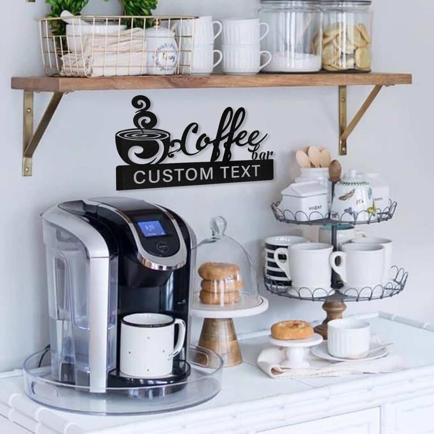 Personalized Kitchen Wall Plaque - Coffee, BBQ & Wine Metal Art for Food Lovers-MetalsignX