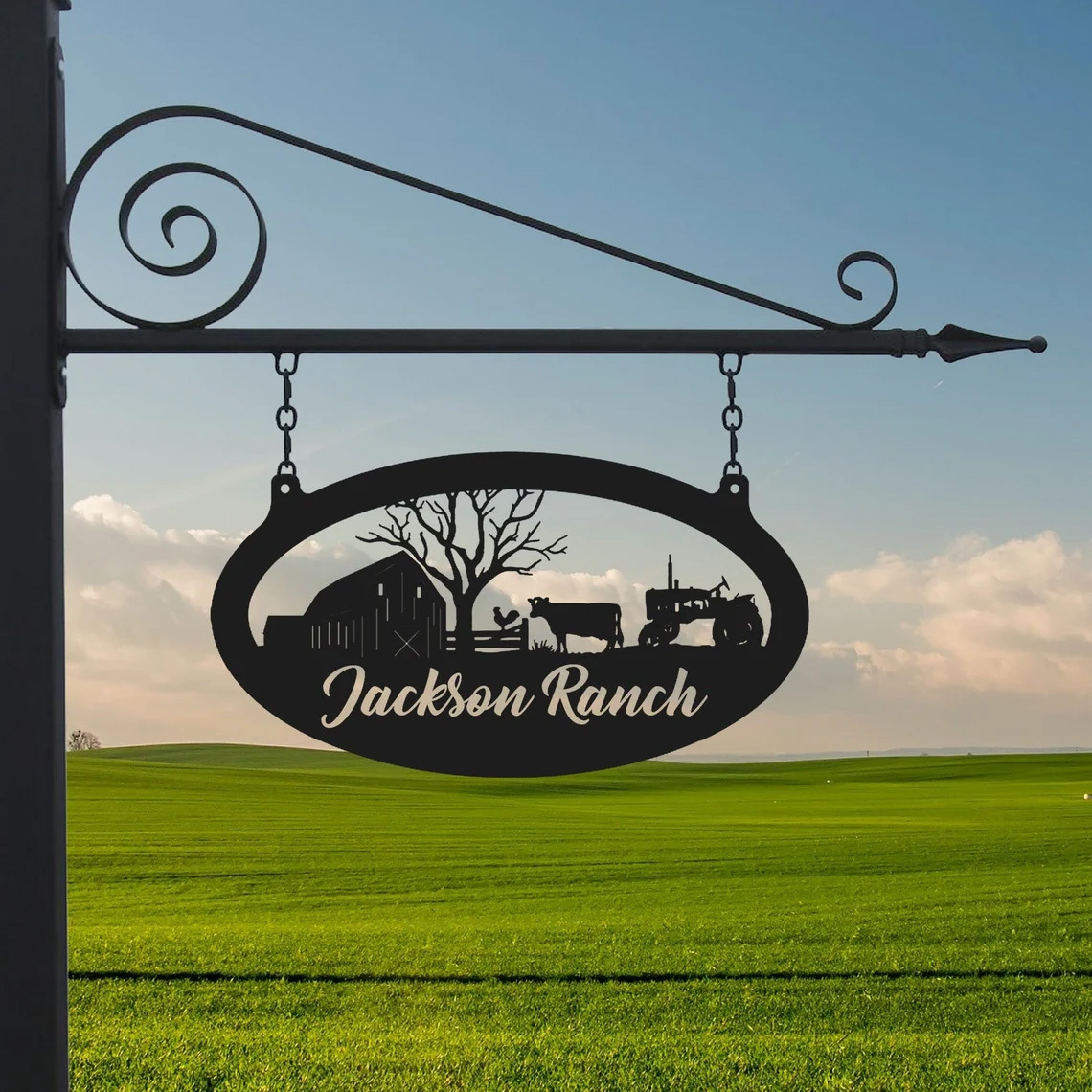 Custom Metal Ranch Sign Metal Barn Sign Name Sign Metal Farm Sign Metal Wall Hanging Metal Farmhouse Decor Gift For Farmer