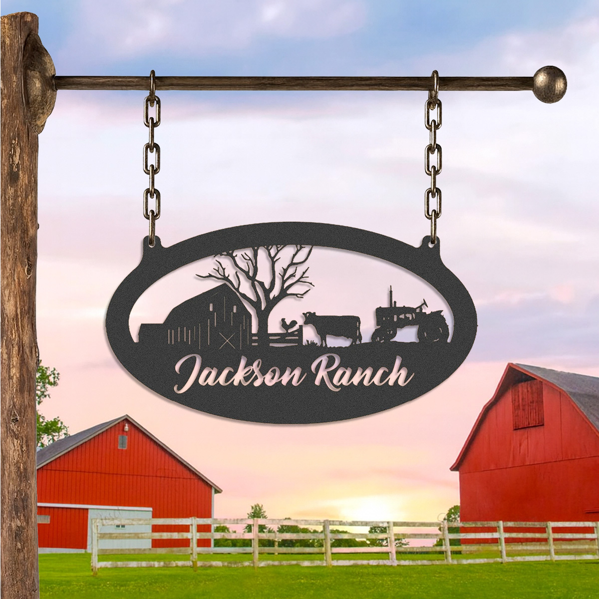 Custom Metal Ranch Sign Metal Barn Sign Name Sign Metal Farm Sign Metal Wall Hanging Metal Farmhouse Decor Gift For Farmer