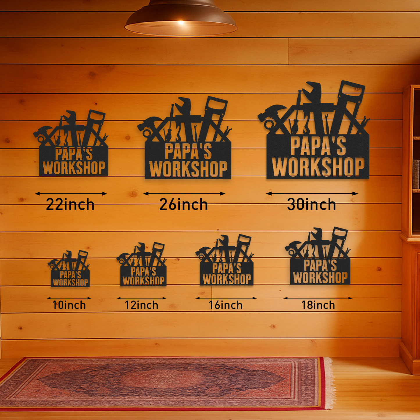 Papa's Workshop Tool Box Sign, Personalized Garage Metal Sign, Custom Workshop Decor for Dad, Father's Day Gift