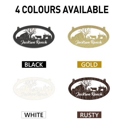 Custom Metal Ranch Sign Metal Barn Sign Name Sign Metal Farm Sign Metal Wall Hanging Metal Farmhouse Decor Gift For Farmer