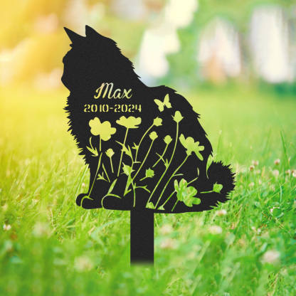 Custom Cat Memorial Stake, Cat Grave Marker, Cat Breed Metal Sign, Pet Memorial Gift, Cat Memorial Plaque