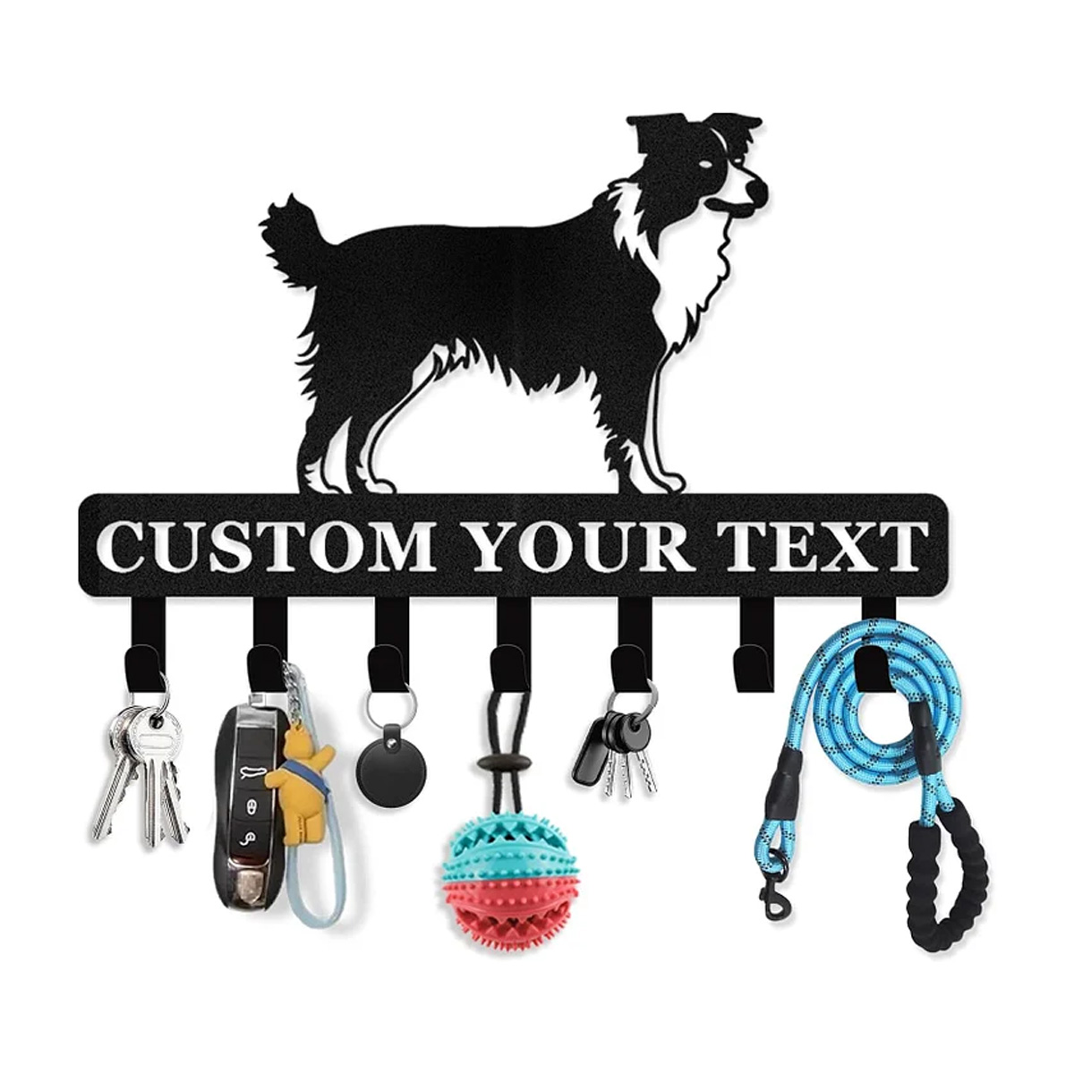 Personalized Dog Metal Key Holder for Wall, Pet Cat Key Holder Wall Mount-MetalsignX