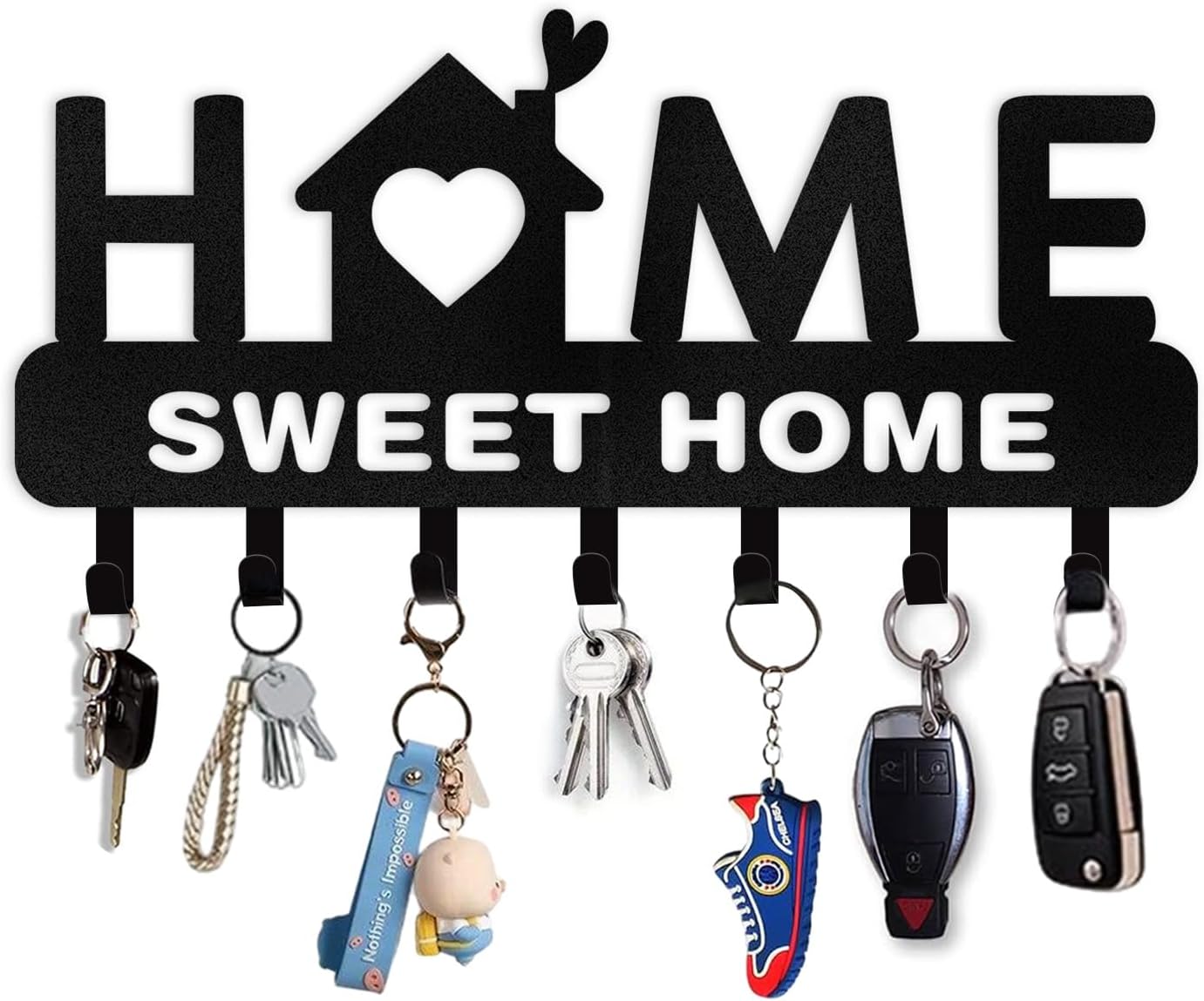 Personalized Key Holder for Wall, Custom Forest Deer Coat Rack Wall Hanging-MetalsignX