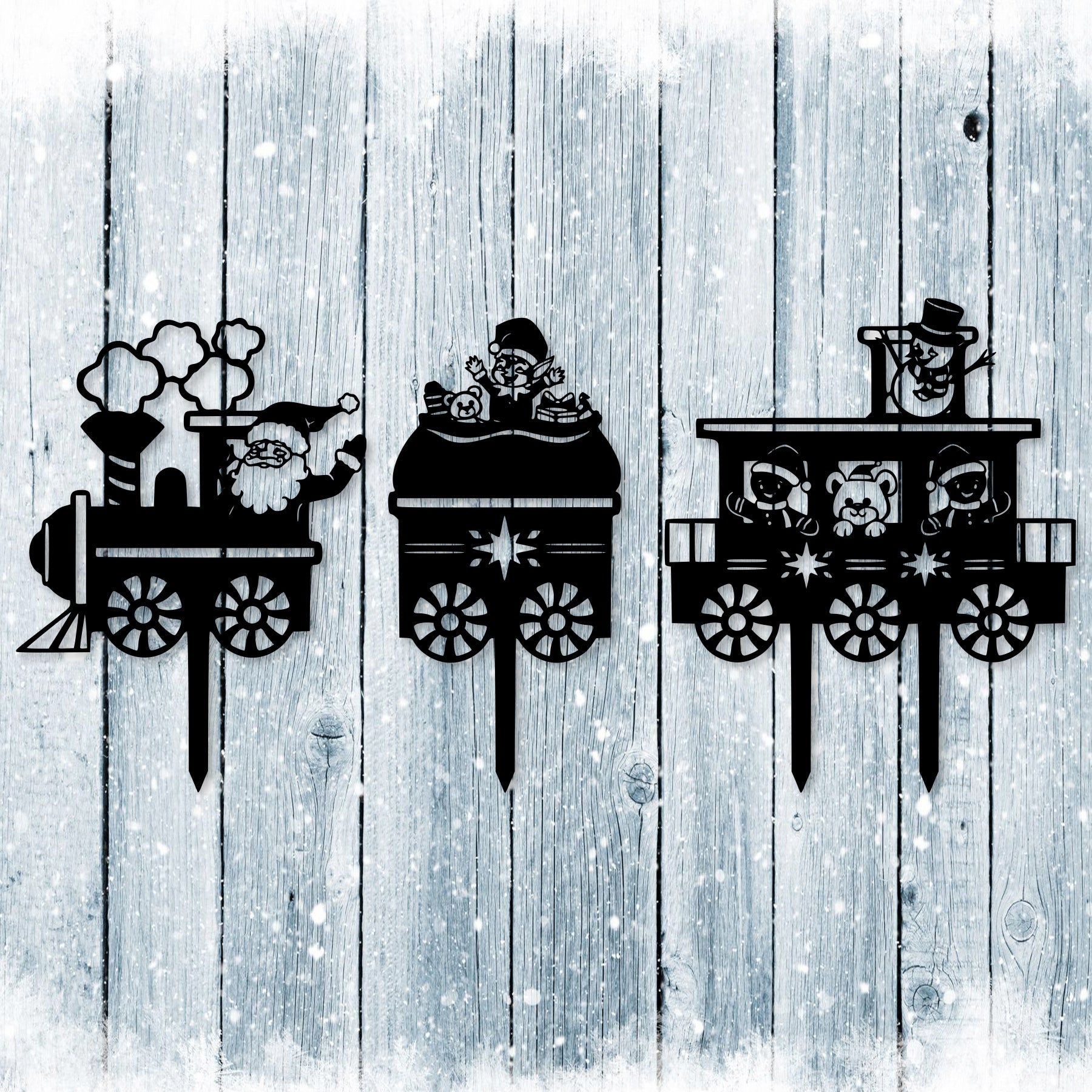 Christmas Train Set Lawn Decor