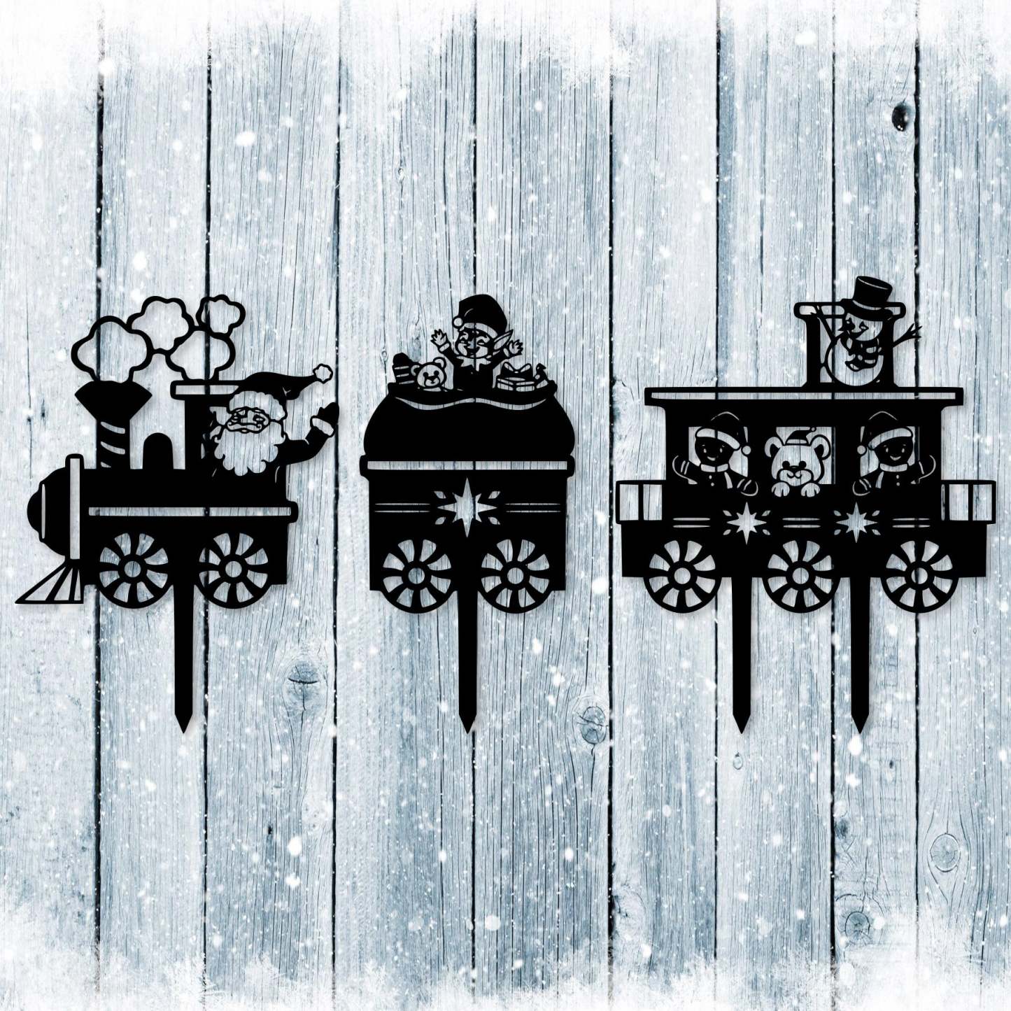 Christmas Train Set Lawn Decor