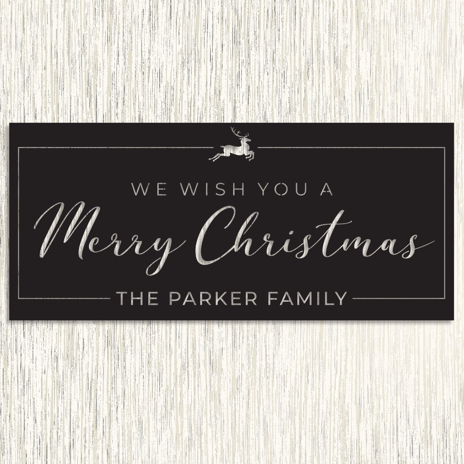 Personalized Family Name Christmas Wall Decor, We Wish You A Merry Christmas Custom Metal Sign, Holiday Home Decoration, Festive Mantel Art