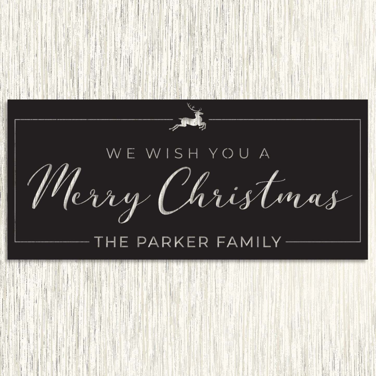 Personalized Family Name Christmas Wall Decor, We Wish You A Merry Christmas Custom Metal Sign, Holiday Home Decoration, Festive Mantel Art