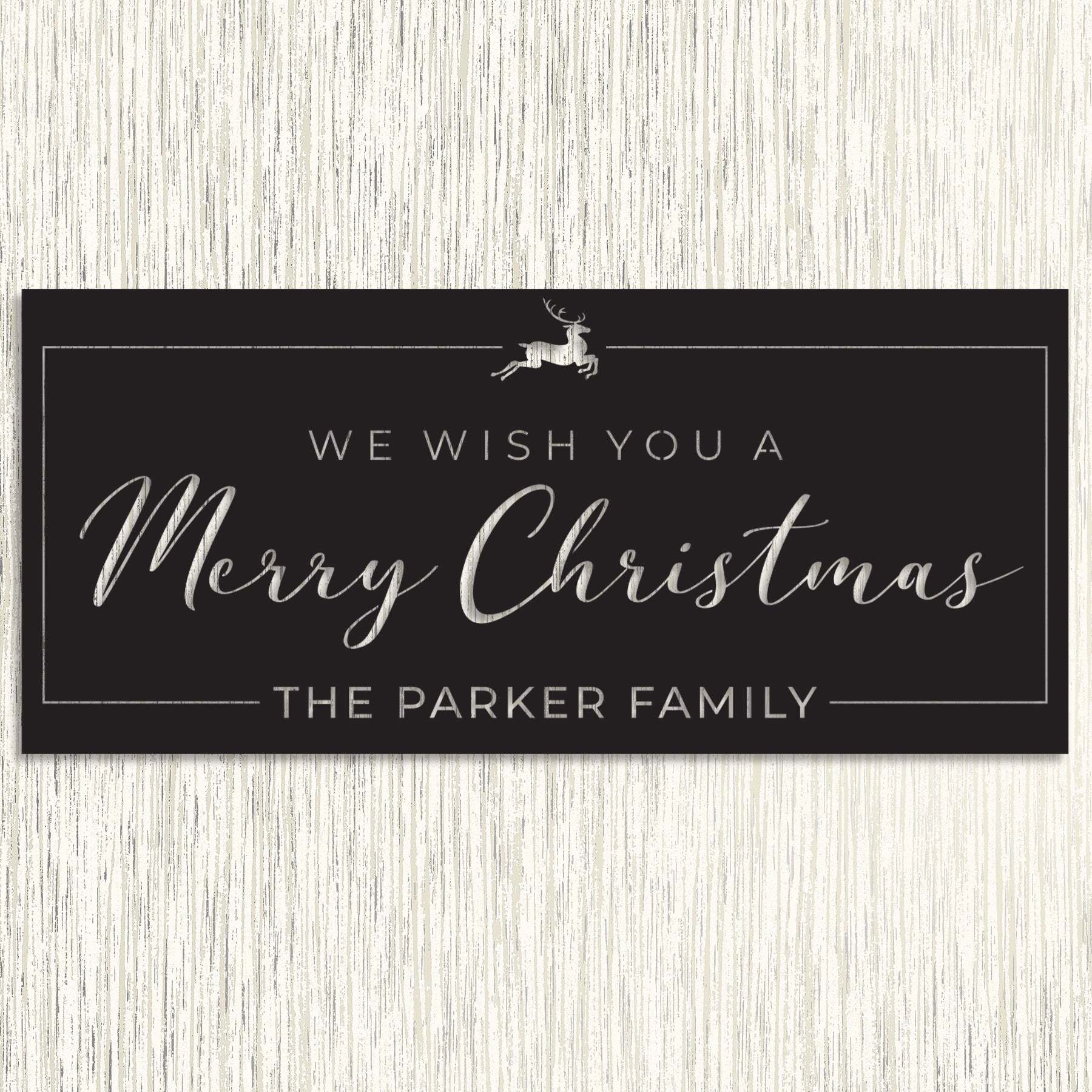 Personalized Family Name Christmas Wall Decor, We Wish You A Merry Christmas Custom Metal Sign, Holiday Home Decoration, Festive Mantel Art