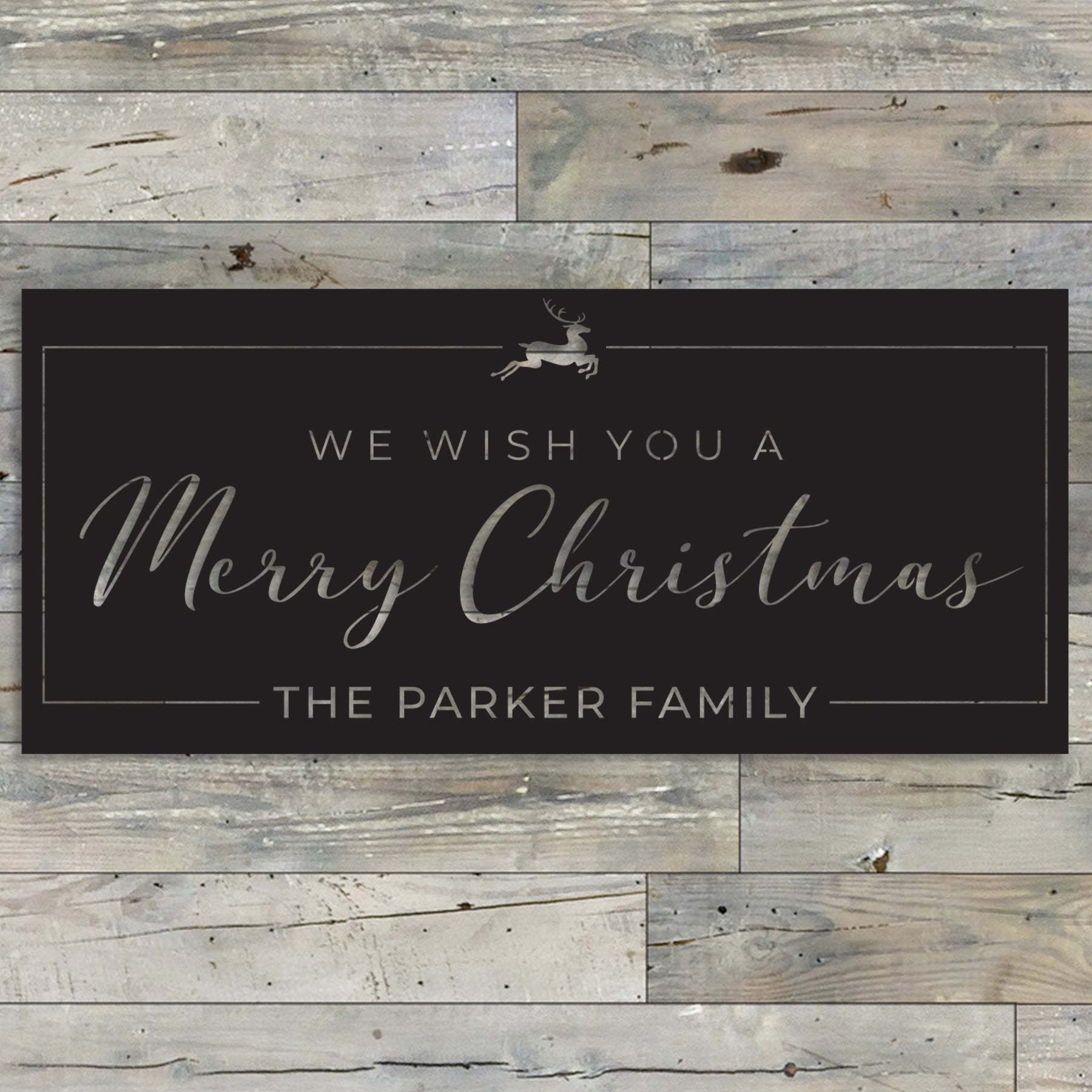 Personalized Family Name Christmas Wall Decor, We Wish You A Merry Christmas Custom Metal Sign, Holiday Home Decoration, Festive Mantel Art