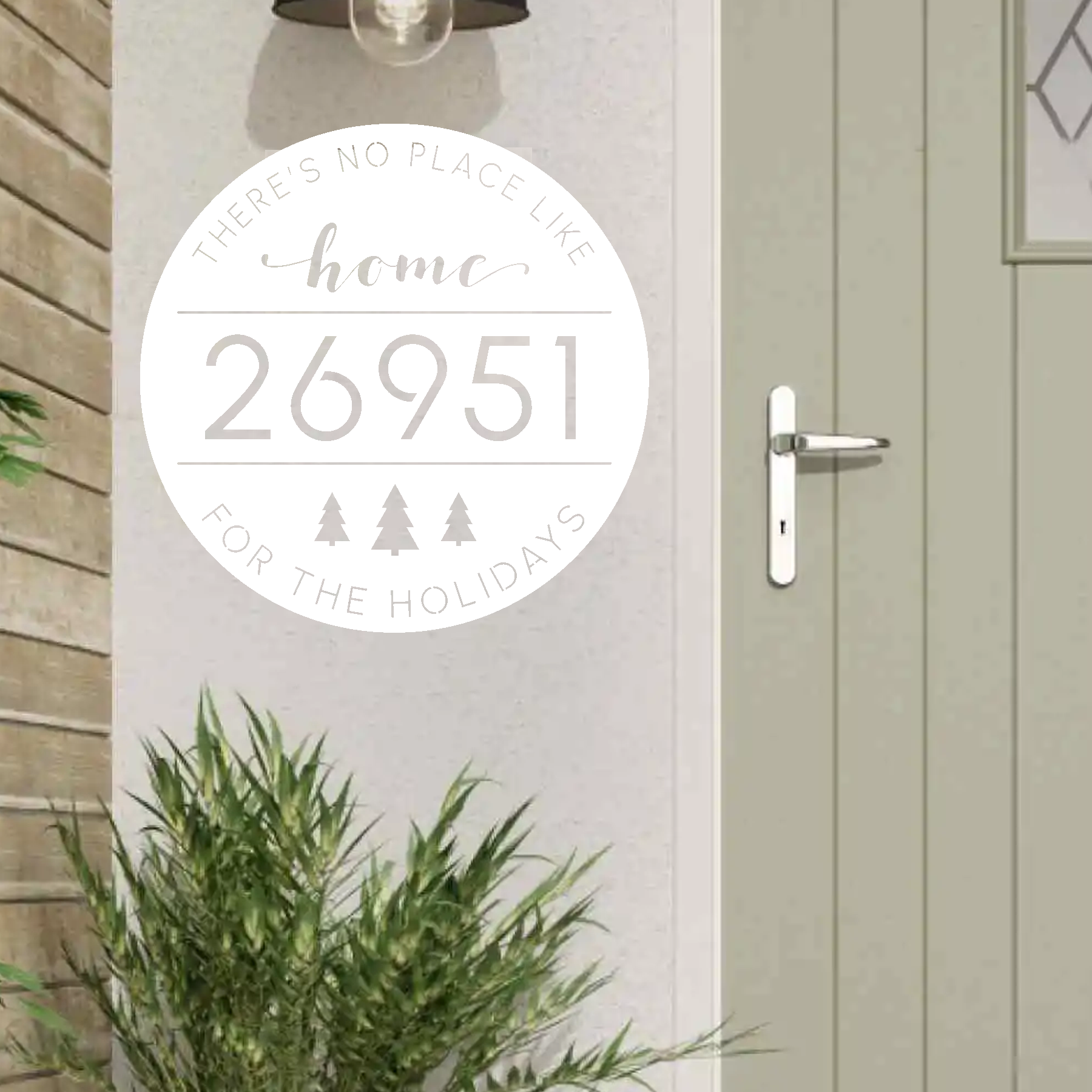 Custom Christmas Metal Address Plaque for Outdoor Décor, There's No Place Like Home For The Holidays Address Sign