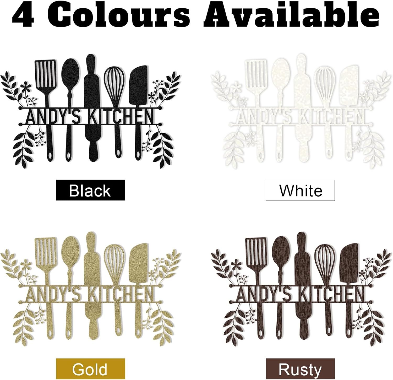 Personalized Metal Kitchen Sign ,Rustic Farmhouse Wall Decor for Cooks & Chefs-MetalsignX