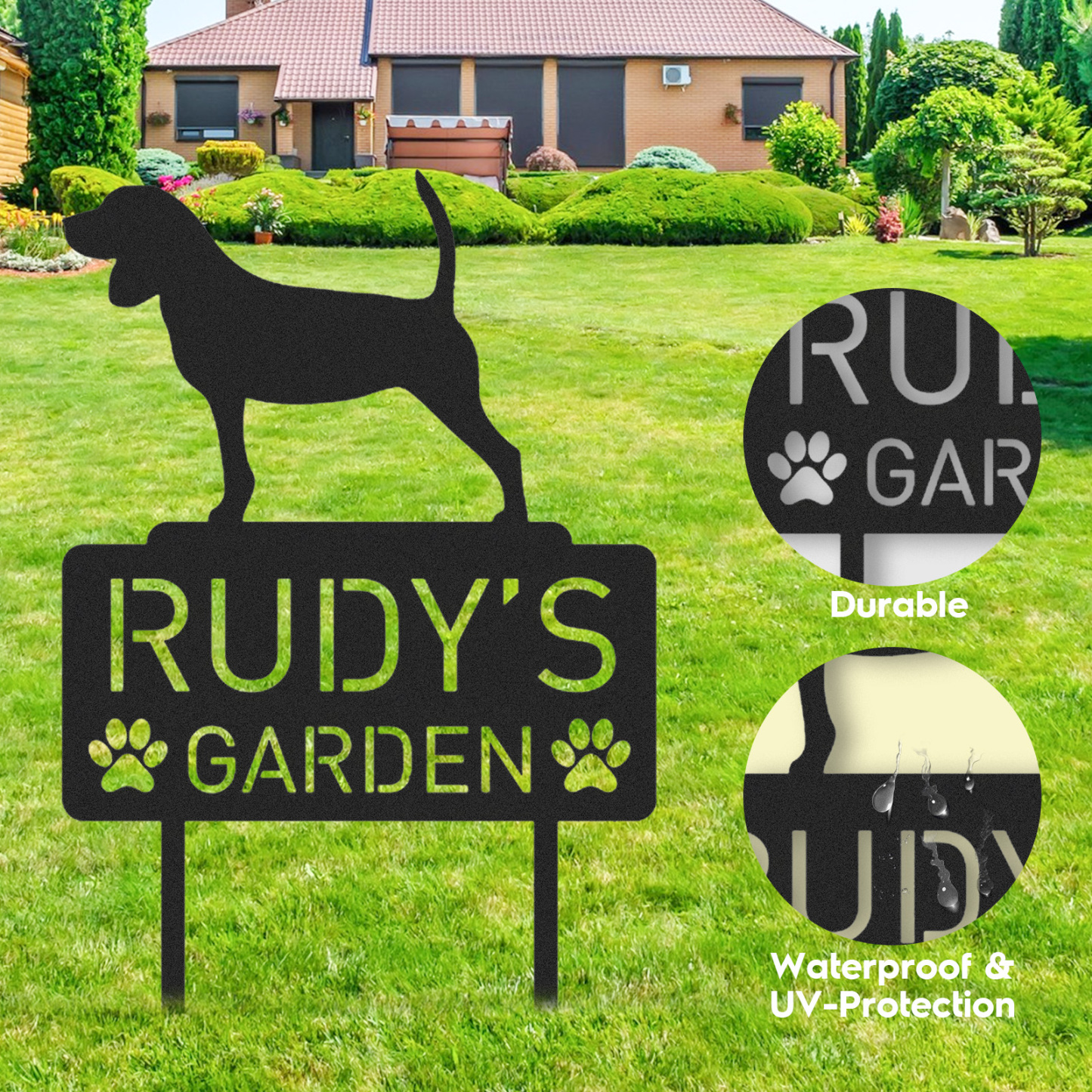 Custom Pet Metal Memorial Garden Stake, Dog Memorial Sign, Cat Garden Sign, Pet Grave Markers, Personalized Pet Name Stake, Dog Loss Gifts