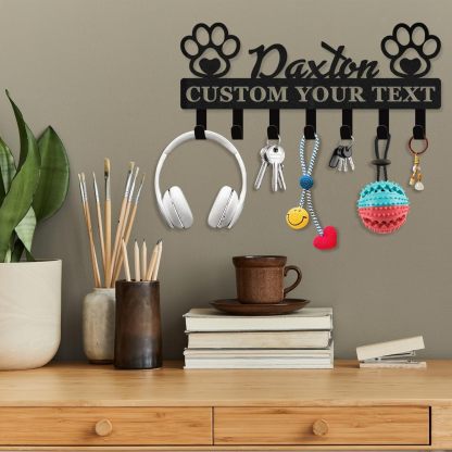 Custom Dog Leash Holder for Wall, Custom Metal Key Holder Wall Mount-MetalsignX