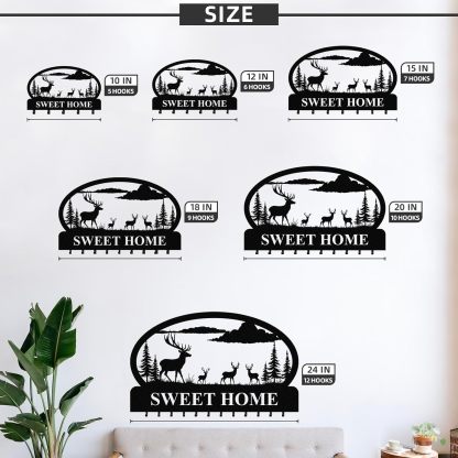 Personalized Key Holder for Wall, Custom Camping Wall Key Hooks with Name-MetalsignX